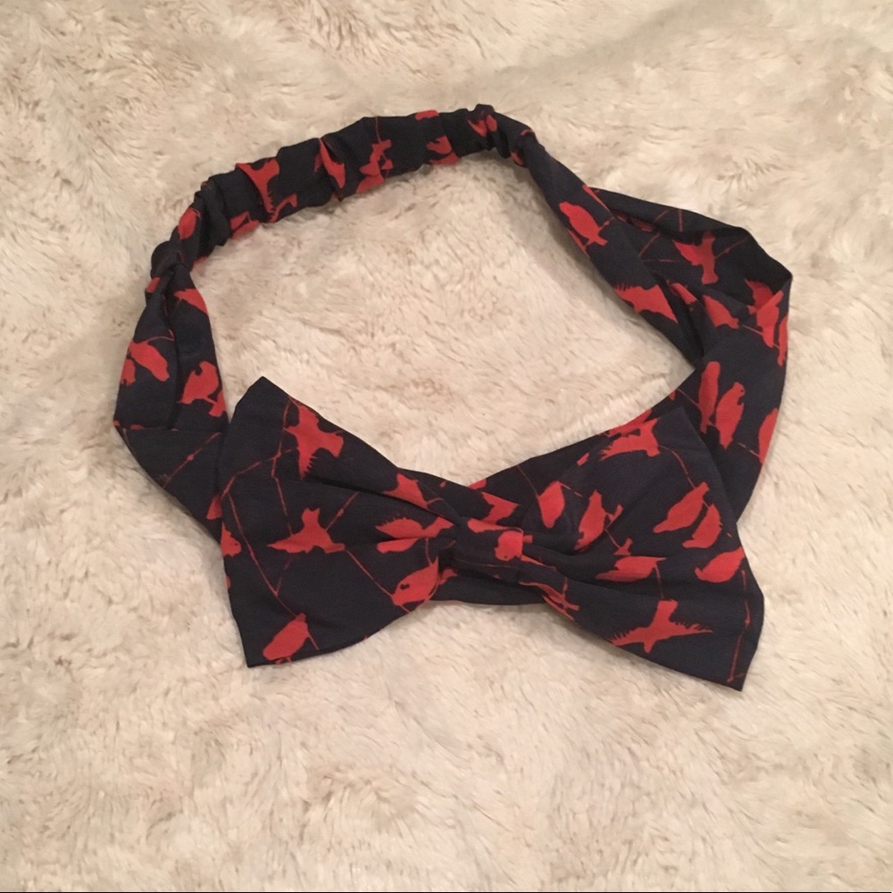 Red bird pattern headband - Picture 2 of 3